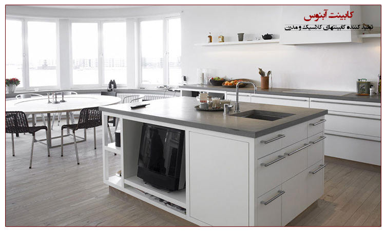 کابینت سازی آبنوس در اصفهان سازنده انواع کابینتهای جزیره ای 09132013904